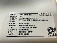 Hp elitebook 840 g5(i7) laptop (3x) - afbeelding 8 van  9