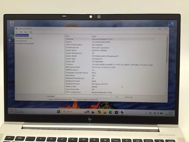 Hp elitebook 840 g8 - i5-1135g7 - 16gb mem - 512gb nvme ssd laptop - afbeelding 2 van  10