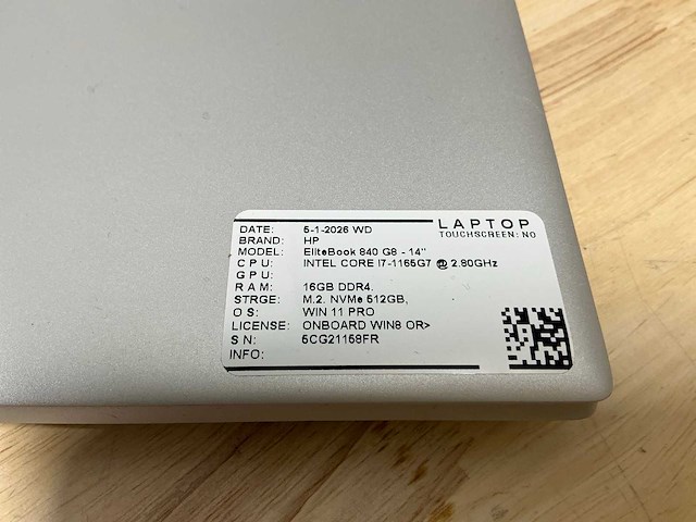 Hp elitebook 840 g8 laptop - afbeelding 2 van  8