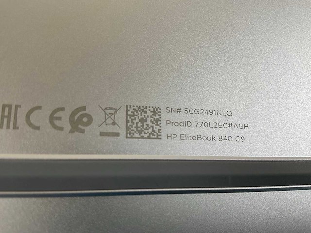 Hp elitebook 840 g9 14”, core(tm) i7 12th gen, 32 gb ram, 512 gb nvme laptop - afbeelding 1 van  1