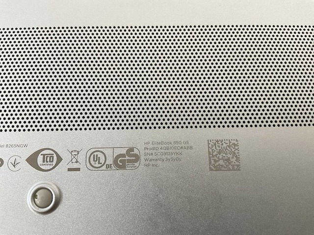 Hp elitebook 850 g5 15.5”, core(tm) i5 8th gen, 8 gb ram, 256 gb nvme laptop - afbeelding 7 van  8