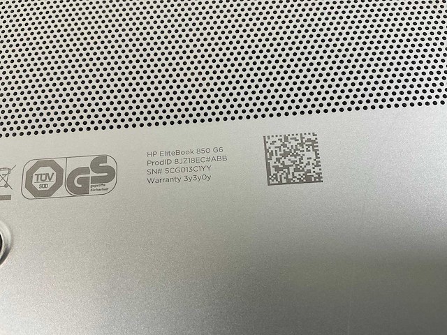 Hp elitebook 850 g6 15.5”, core(tm) i7 8th gen, 16 gb ram, 512 gb nvme laptop - afbeelding 3 van  3