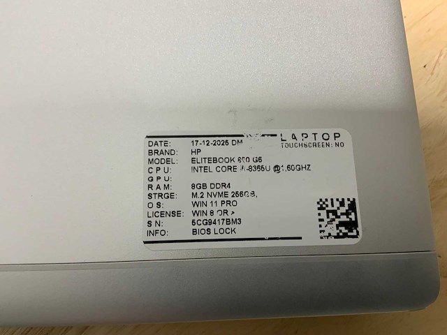 Hp elitebook 850 g6 laptop (2x) - afbeelding 7 van  8