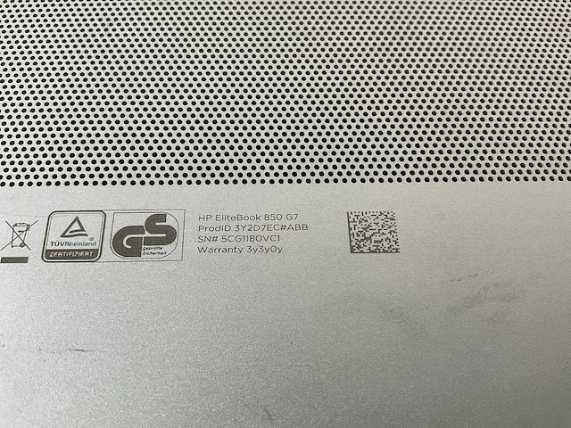 Hp elitebook 850 g7 15.5”, core(tm) i7 10th gen, 16 gb ram, 512 gb nvme laptop - afbeelding 4 van  4