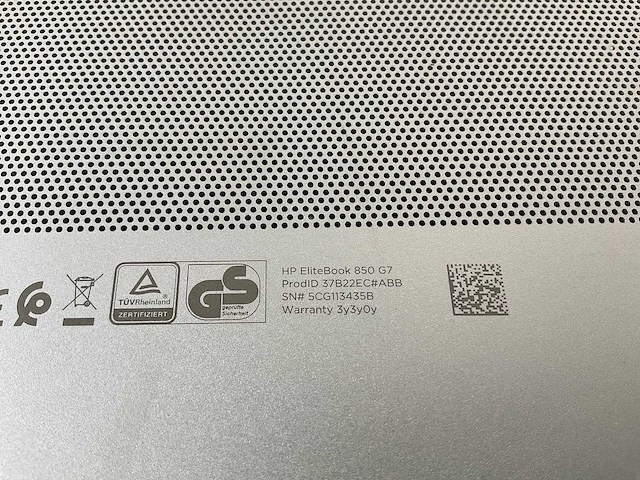 Hp elitebook 850 g7 15.5”, core(tm) i7 10th gen, 16 gb ram, 512 gb nvme laptop - afbeelding 4 van  4