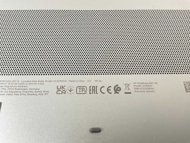 Hp elitebook 850 g8 15.6”, core(tm) i5 11th gen, 16 gb ram, 256 gb nvme laptop - afbeelding 7 van  7