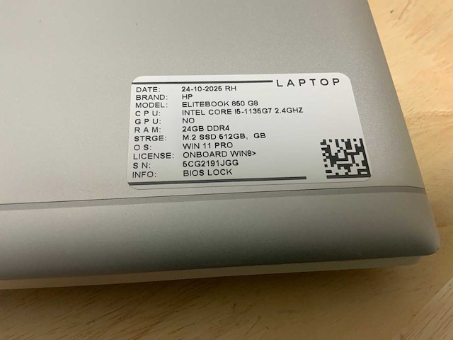 Hp elitebook 850 g8 (i5gen11) laptop - afbeelding 2 van  8