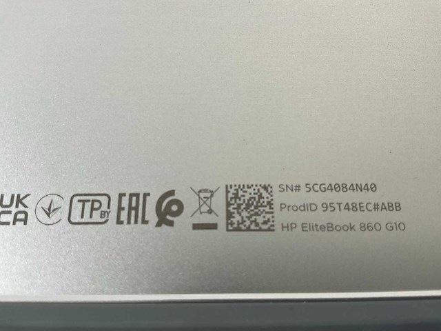 Hp elitebook 860 g10 16”, core(tm) i7 12th gen, 32 gb ram, 1 tb nvme laptop - afbeelding 7 van  7
