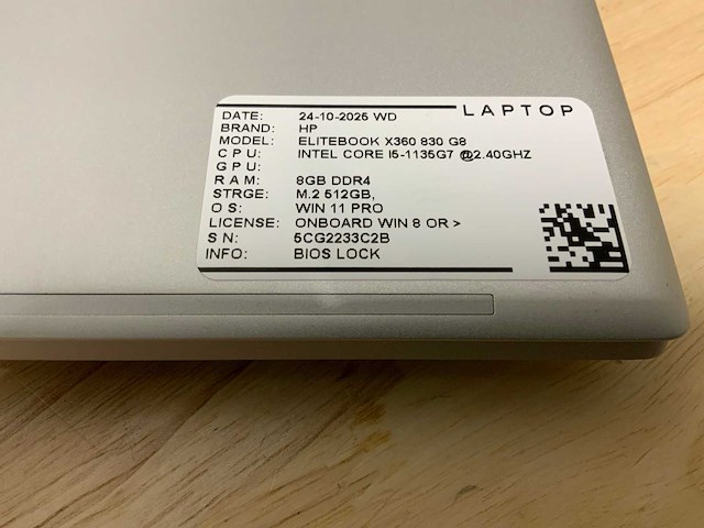 Hp elitebook x360 830 g8 laptop - afbeelding 2 van  8