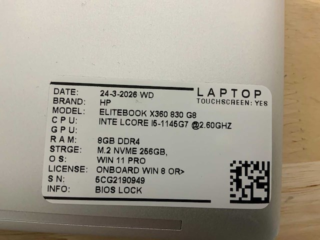 Hp elitebook x360 830 g8 laptop - afbeelding 9 van  9