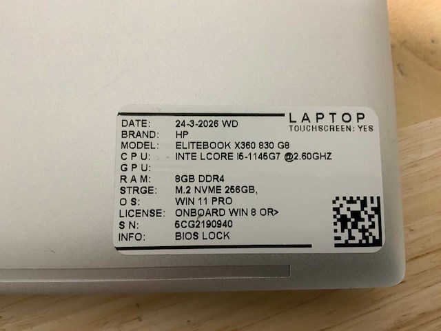 Hp elitebook x360 830 g8 laptop - afbeelding 9 van  9