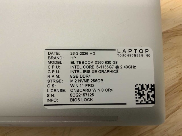 Hp elitebook x360 830 g8 laptop - afbeelding 9 van  9