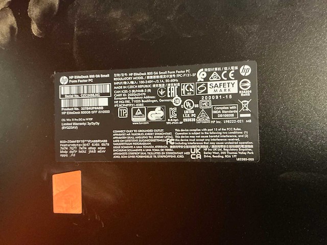 Hp elitedesk 600 g6 desktop (5x) - afbeelding 4 van  4