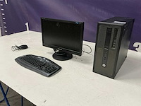 Hp elitedesk 800 g1 tower desktop pc+beeldscherm - afbeelding 1 van  5