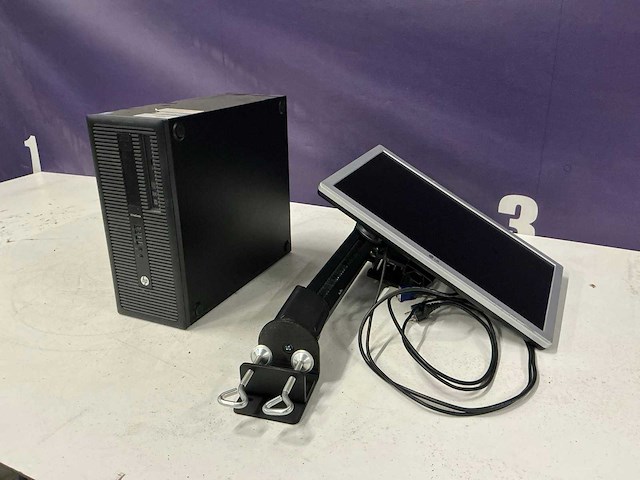 Hp elitedesk 800 g1 tower desktop pc+beeldscherm - afbeelding 1 van  7
