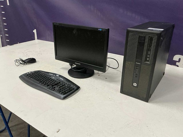 Hp elitedesk 800 g1 tower desktop pc+beeldscherm - afbeelding 1 van  5