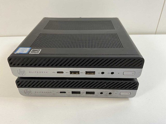 Hp elitedesk 800 g4, core(tm) i5 8th gen, 8 gb ram, 256 gb nvme mini desktops (2x) - afbeelding 1 van  10