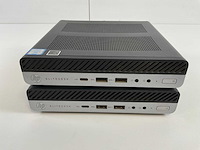 Hp elitedesk 800 g4, core(tm) i5 8th gen, 8 gb ram, 256 gb nvme mini desktops (2x) - afbeelding 1 van  7