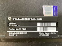 Hp elitedesk 800 g4, core(tm) i5 8th gen, 8 gb ram, 256 gb nvme mini desktops (2x) - afbeelding 6 van  7
