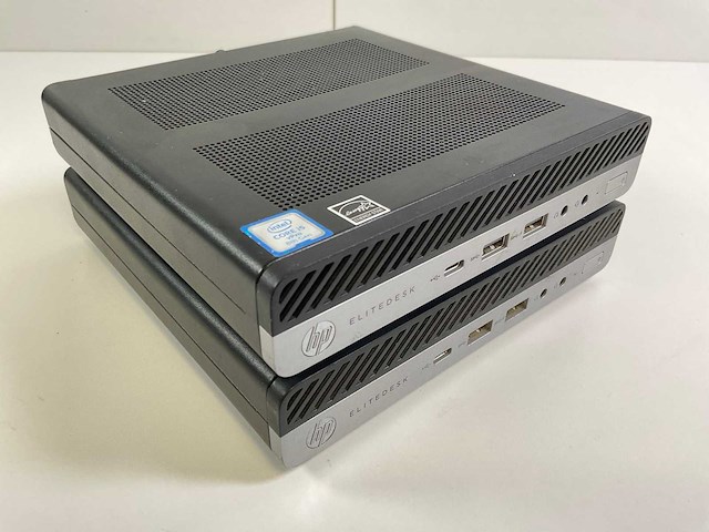 Hp elitedesk 800 g4, core(tm) i5 8th gen, 8 gb ram, 256 gb nvme mini desktops (2x) - afbeelding 1 van  4