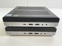 Hp elitedesk 800 g4, core(tm) i5 8th gen, 8 gb ram, 256 gb nvme mini desktops (2x) - afbeelding 1 van  5