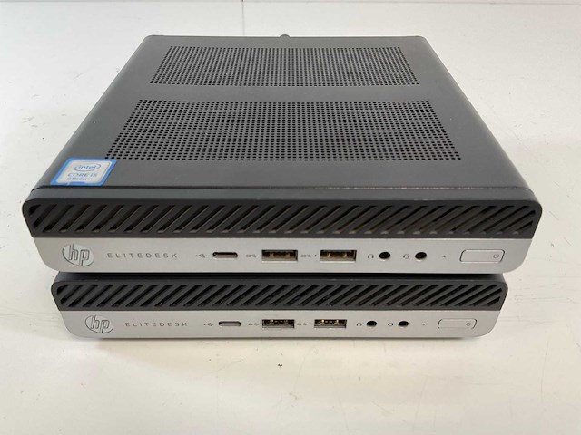 Hp elitedesk 800 g4, core(tm) i5 8th gen, 8 gb ram, 512 gb nvme mini desktops (2x) - afbeelding 1 van  5