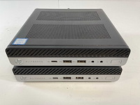Hp elitedesk 800 g4, core(tm) i5 8th gen, 8 gb ram, 512 gb nvme mini desktops (2x) - afbeelding 1 van  5