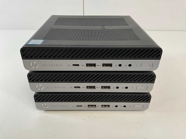 Hp elitedesk 800 g4, core(tm) i5 8th gen, 8 gb ram, 512 gb nvme mini desktops (3x) - afbeelding 1 van  5