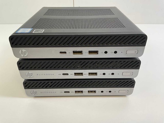 Hp elitedesk 800 g4, core(tm) i5 8th gen, 8 gb ram, no hdd mini desktops (3x) - afbeelding 1 van  5