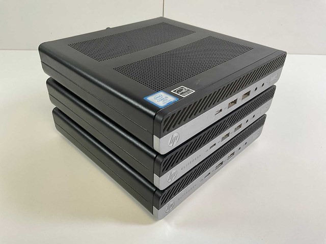 Hp elitedesk 800 g4, core(tm) i5 8th gen, 8 gb ram, no hdd mini desktops (3x) - afbeelding 2 van  5