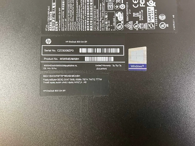Hp elitedesk 800 g4 sff, core(tm) i5 8th gen, 8 gb ram, 256 gb nvme desktops (2x) - afbeelding 6 van  6