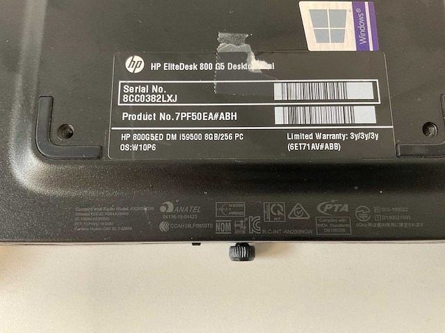Hp elitedesk 800 g5, core(tm) i5 9th gen, 8 gb ram, 256 gb nvme mini desktops (2x) - afbeelding 4 van  4