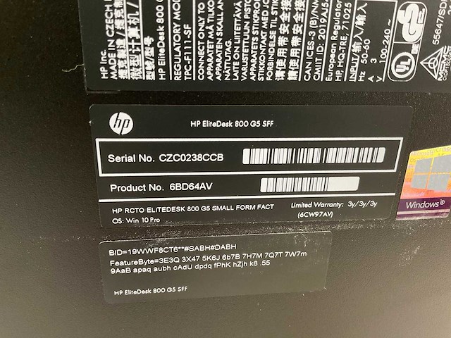 Hp elitedesk 800 g5 sff, core(tm) i5 9th gen, 16 gb ram, 128 gb nvme desktops (2x) - afbeelding 6 van  6