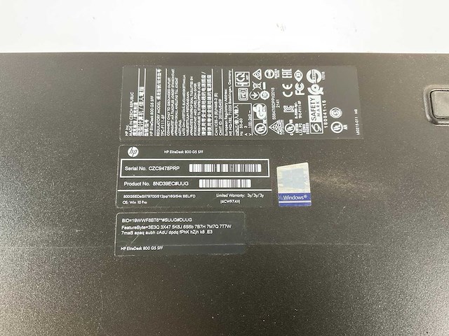 Hp elitedesk 800 g5 sff, core(tm) i7 9th gen, 16 gb ram, 512 gb nvme desktop - afbeelding 5 van  5