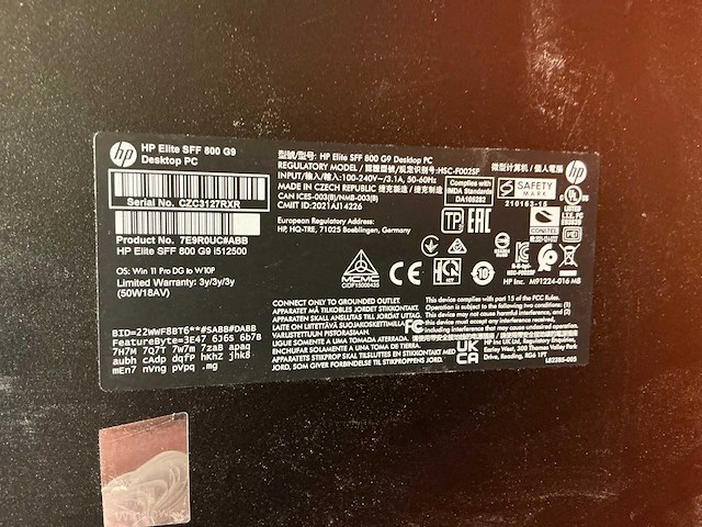 Hp elitedesk 800 g9 desktop (5x) - afbeelding 5 van  5