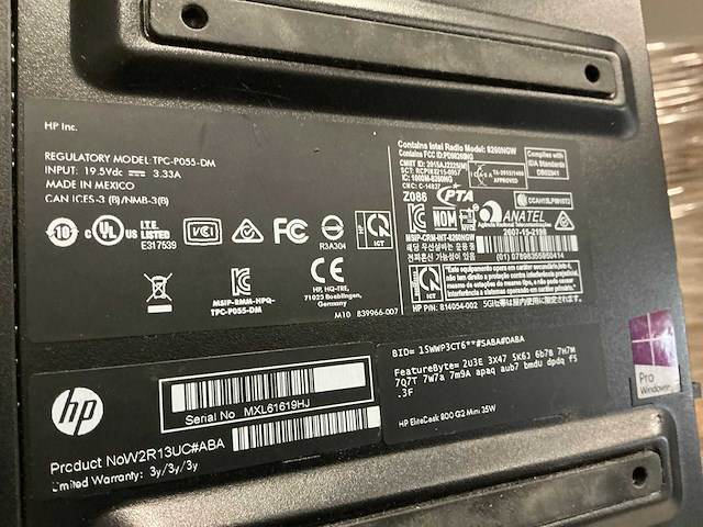 Hp elitedesk cpu: 15-6500t ram: 12gb ssd: 128gb (4x) - afbeelding 3 van  3