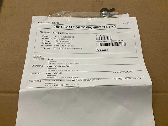 Hp elitedesk desktop - afbeelding 2 van  2