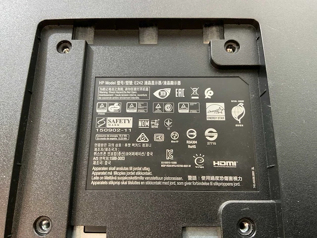Hp elitedisplay e242 2 monitoren op arm (4x) - afbeelding 3 van  9