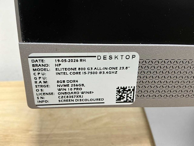 Hp eliteone 800 g3 all-in-one desktop (2x) - afbeelding 4 van  13