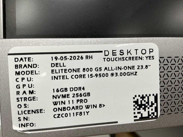 Hp eliteone 800 g3 all-in-one desktop (2x) - afbeelding 5 van  13