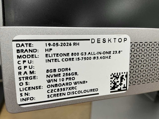 Hp eliteone 800 g3/g5 all-in-one desktop (2x) - afbeelding 3 van  12