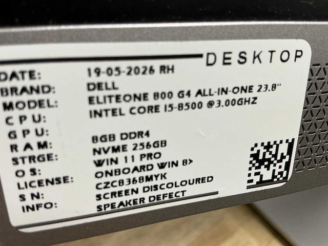 Hp eliteone 800 g4 all-in-one desktop (2x) - afbeelding 3 van  5