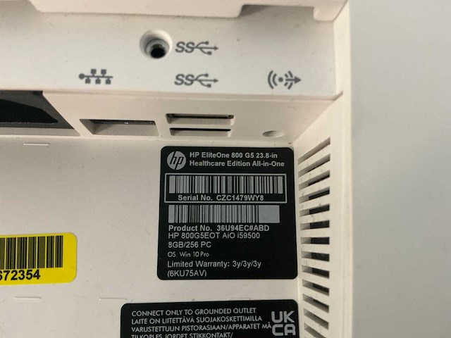 Hp eliteone 800 g5 i5-9500 all in one pc - afbeelding 5 van  6