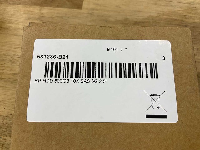 Hp hdd 600gb 10k sas 6g 2.5 harde schijf - afbeelding 2 van  2