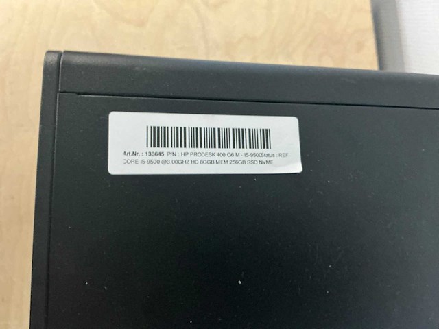 Hp hp prodesk 400 g6 m - i5-9500 desktop - afbeelding 3 van  4
