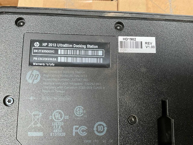 Hp hstnn-1x10 dockingstation ultra slim (170x) - afbeelding 3 van  4