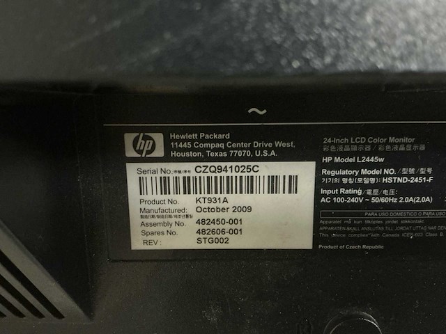 Hp kt931a monitor (6x) - afbeelding 6 van  7