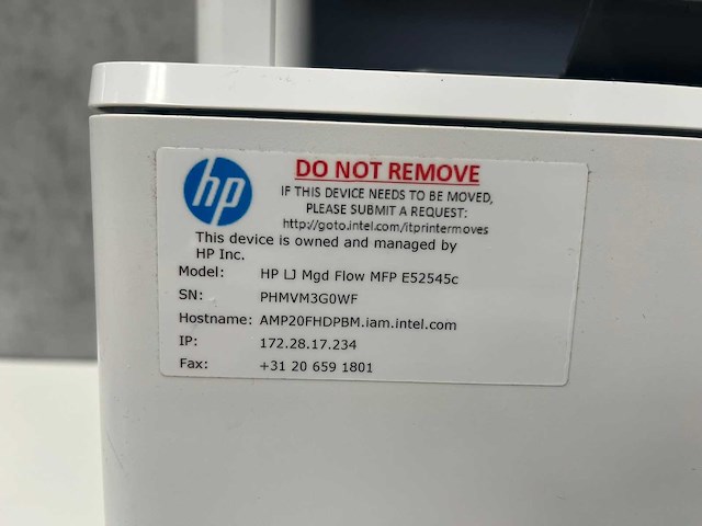 Hp laser jet managed mfp flow e52545 - laserprinter - afbeelding 5 van  22