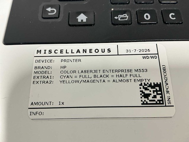 Hp laserjet enterprise m553 printer - afbeelding 8 van  12