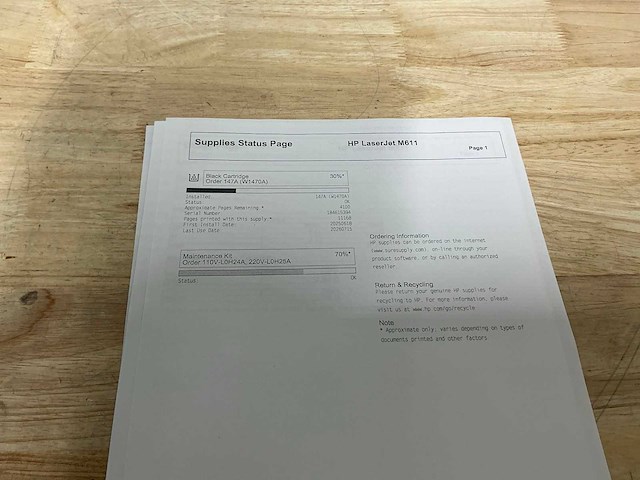Hp laserjet enterprise m611 overige printer - afbeelding 6 van  14